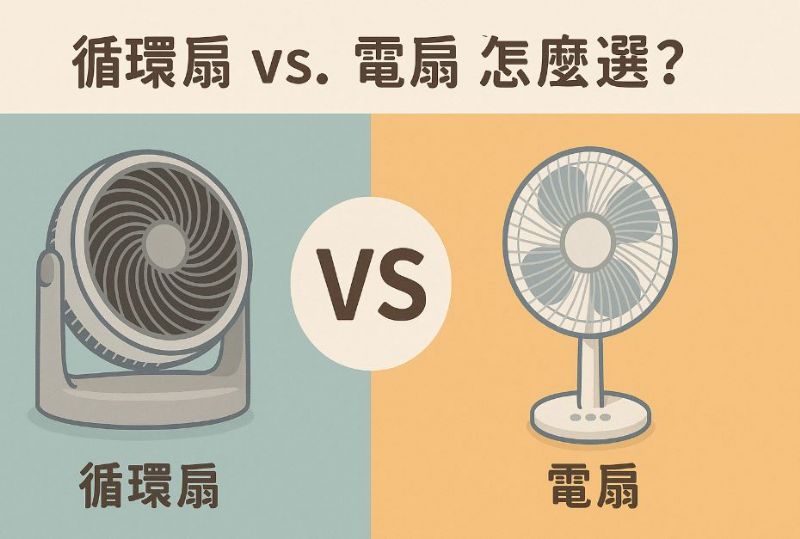 吹冷氣想省電：循環扇 vs. 電扇怎麼選？擺放位置與風向指南